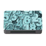 Blue Digits Background, Artwork, Numbers Memory Card Reader with CF