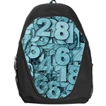 Blue Digits Background, Artwork, Numbers Backpack Bag