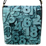 Blue Digits Background, Artwork, Numbers Flap Closure Messenger Bag (S)