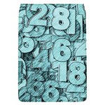 Blue Digits Background, Artwork, Numbers Removable Flap Cover (S)