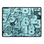 Blue Digits Background, Artwork, Numbers Two Sides Fleece Blanket (Small)