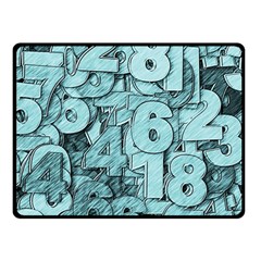 Blue Digits Background, Artwork, Numbers Two Sides Fleece Blanket (Small) from ArtsNow.com 45 x34  Blanket Back