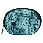 Blue Digits Background, Artwork, Numbers Accessory Pouch (Medium)