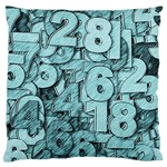 Blue Digits Background, Artwork, Numbers Standard Premium Plush Fleece Cushion Case (One Side)