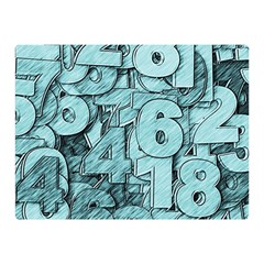 Blue Digits Background, Artwork, Numbers Two Sides Premium Plush Fleece Blanket (Mini) from ArtsNow.com 35 x27  Blanket Back