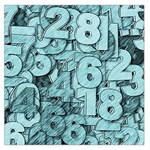 Blue Digits Background, Artwork, Numbers Square Satin Scarf (36  x 36 )