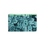 Blue Digits Background, Artwork, Numbers Cosmetic Bag (XS)