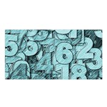 Blue Digits Background, Artwork, Numbers Satin Shawl 45  x 80 