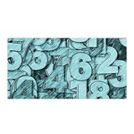 Blue Digits Background, Artwork, Numbers Satin Wrap 35  x 70 