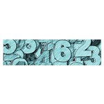 Blue Digits Background, Artwork, Numbers Oblong Satin Scarf (16  x 60 )