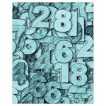 Blue Digits Background, Artwork, Numbers Drawstring Bag (Small)