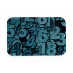 Blue Digits Background, Artwork, Numbers Open Lid Metal Box (Silver)  