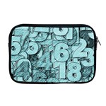 Blue Digits Background, Artwork, Numbers Apple MacBook Pro 17  Zipper Case