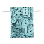 Blue Digits Background, Artwork, Numbers Lightweight Drawstring Pouch (S)