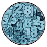 Blue Digits Background, Artwork, Numbers Wireless Fast Charger(Black)