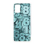 Blue Digits Background, Artwork, Numbers Samsung Galaxy S20 Plus 6.7 Inch TPU UV Case