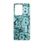 Blue Digits Background, Artwork, Numbers Samsung Galaxy S20 Ultra 6.9 Inch TPU UV Case