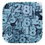 Blue Digits Background, Artwork, Numbers Stacked food storage container