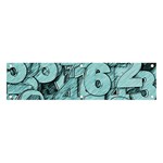 Blue Digits Background, Artwork, Numbers Banner and Sign 4  x 1 