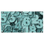 Blue Digits Background, Artwork, Numbers Banner and Sign 4  x 2 