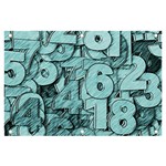 Blue Digits Background, Artwork, Numbers Banner and Sign 6  x 4 