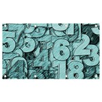 Blue Digits Background, Artwork, Numbers Banner and Sign 7  x 4 