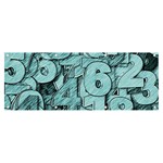 Blue Digits Background, Artwork, Numbers Banner and Sign 8  x 3 