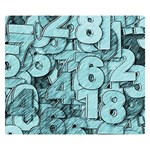 Blue Digits Background, Artwork, Numbers Premium Plush Fleece Blanket (Small)