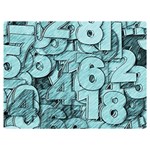 Blue Digits Background, Artwork, Numbers Premium Plush Fleece Blanket (Extra Small)