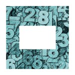 Blue Digits Background, Artwork, Numbers White Box Photo Frame 4  x 6 