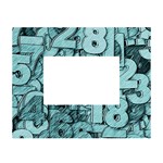 Blue Digits Background, Artwork, Numbers White Tabletop Photo Frame 4 x6 