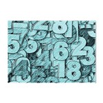 Blue Digits Background, Artwork, Numbers Crystal Sticker (A4)