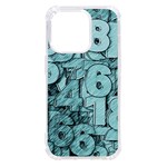 Blue Digits Background, Artwork, Numbers iPhone 14 Pro TPU UV Print Case