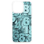 Blue Digits Background, Artwork, Numbers iPhone 15 Plus TPU UV Print Case