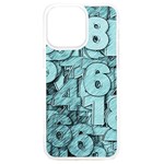 Blue Digits Background, Artwork, Numbers iPhone 15 Pro Max TPU UV Print Case