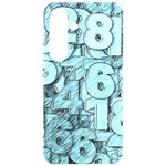 Blue Digits Background, Artwork, Numbers Samsung Galaxy S24 6.2 Inch Black TPU UV Case