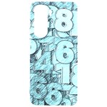 Blue Digits Background, Artwork, Numbers Samsung Galaxy S24 Plus 6.7 Inch Black TPU UV Case