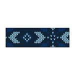 Blue Knitted Texture, Blue Christmas Background, Art Sticker (Bumper)