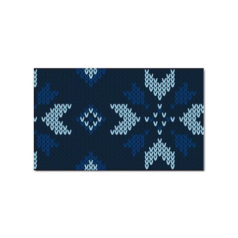 Blue Knitted Texture, Blue Christmas Background, Art Sticker Rectangular (10 pack) from ArtsNow.com Front