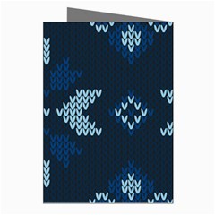 Blue Knitted Texture, Blue Christmas Background, Art Greeting Cards (Pkg of 8) from ArtsNow.com Right