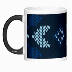 Blue Knitted Texture, Blue Christmas Background, Art Morph Mug from ArtsNow.com Left