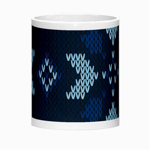 Blue Knitted Texture, Blue Christmas Background, Art Morph Mug from ArtsNow.com Center