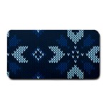 Blue Knitted Texture, Blue Christmas Background, Art Medium Bar Mat