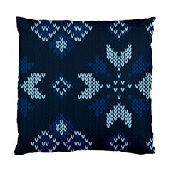 Blue Knitted Texture, Blue Christmas Background, Art Standard Cushion Case (Two Sides) from ArtsNow.com Front