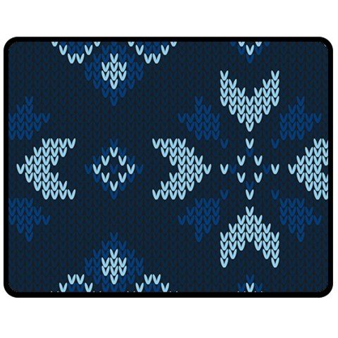 Blue Knitted Texture, Blue Christmas Background, Art Fleece Blanket (Medium) from ArtsNow.com 60 x50  Blanket Front