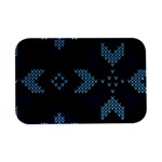 Blue Knitted Texture, Blue Christmas Background, Art Open Lid Metal Box (Silver)  