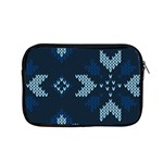 Blue Knitted Texture, Blue Christmas Background, Art Apple MacBook Pro 15  Zipper Case