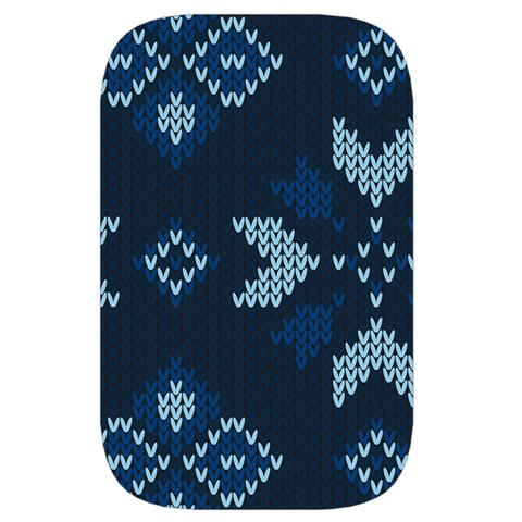 Blue Knitted Texture, Blue Christmas Background, Art Waist Pouch (Small) from ArtsNow.com Front