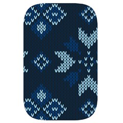 Blue Knitted Texture, Blue Christmas Background, Art Waist Pouch (Small) from ArtsNow.com Front