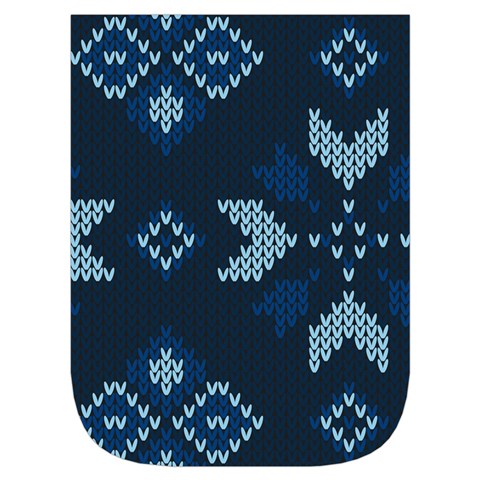 Blue Knitted Texture, Blue Christmas Background, Art Waist Pouch (Large) from ArtsNow.com Front Pocket